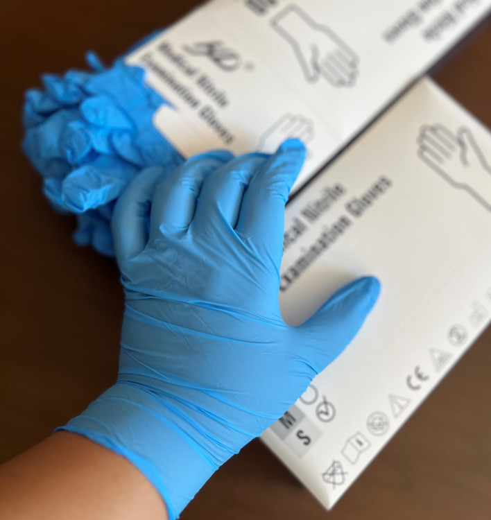 آج دار بودن دستکش نیتریل