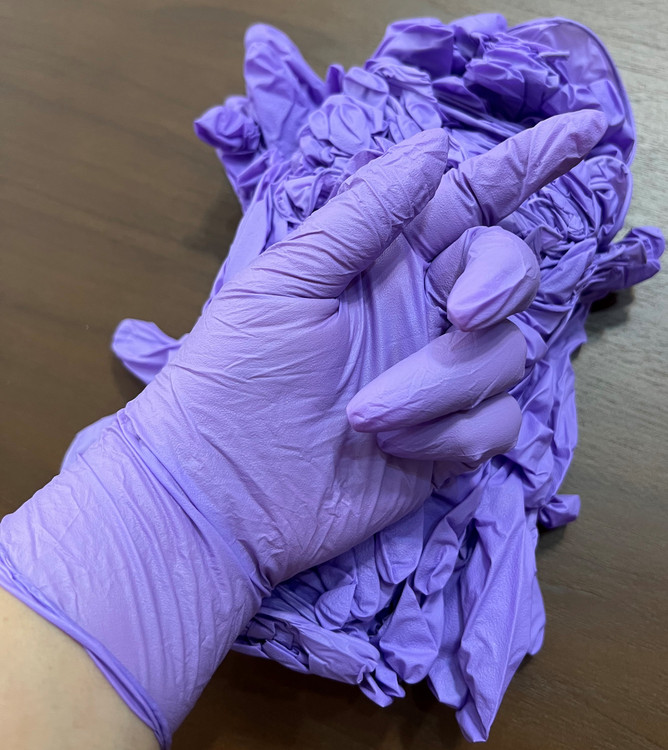 دستکش نیتریل خالص بنفش