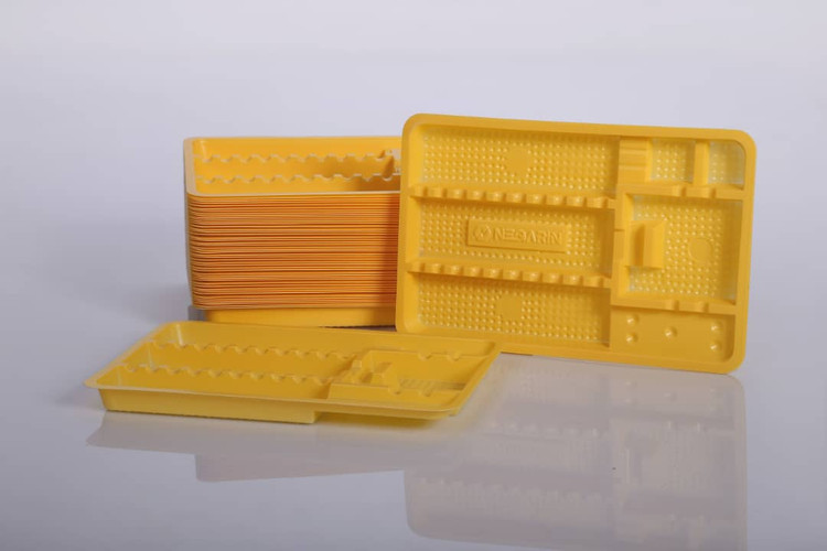 سینی یکبارمصرف ابزار دندانپزشکان زرد